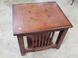 Mission Style Oak 2-Tier Side Table