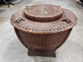 Wicker Woven Basket/Table