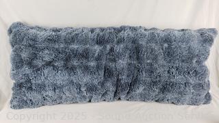 Blue Faux Fur Body Pillow 