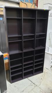 CD/DVD/VHS/Book Shelving Unit w/21" Adjustable Shelves.