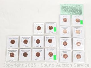 (18) 1956-2009 BU US Lincoln Cents