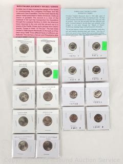 (8) BU 1970-1990 Roosevelt Dimes & (10) 2004 Westward Journey Nickels