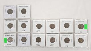 (14) 1919-1935 US Buffalo Nickels