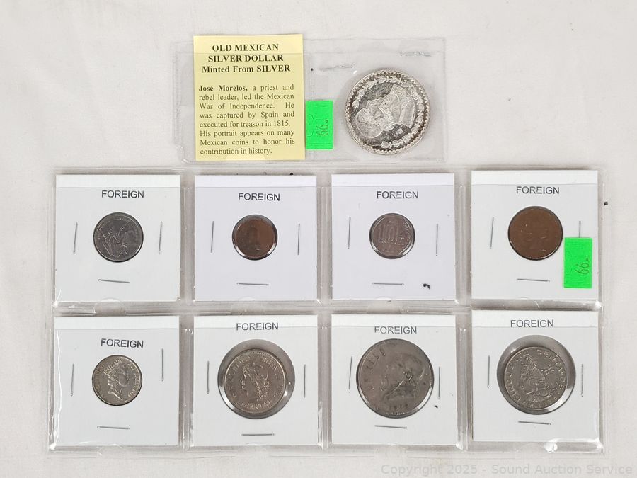 SAS Sterling Tea Set, Asian, Coins Online Auction