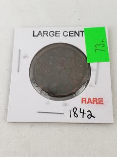 Rare Antique 1843 US Large Cent