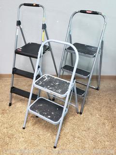 3 Folding Step Ladders