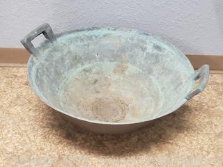 Antique Forged Copper Dough Bowl 49 lbs