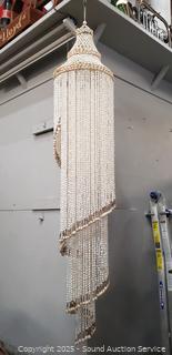 Hanging Spiral Seashell Chandelier Decor