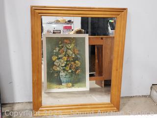 Wood Framed Mirror 