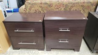 Pair of 2-Drawer Nightstands 