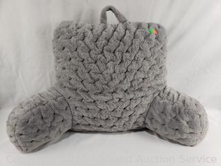 Gray Plush Lounge Pillow