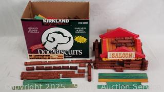Assorted Lincoln Log Building Blocks