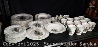 52pc Nikko "Happy Holidays" Christmas Tree Dish Set
