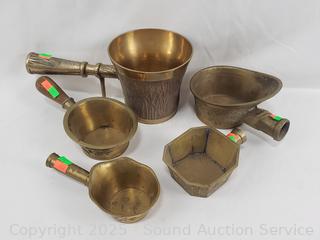 5 Vintage Indian/Korean Coal Silk Irons