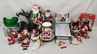 Assorted Santa, Christmas Decor 