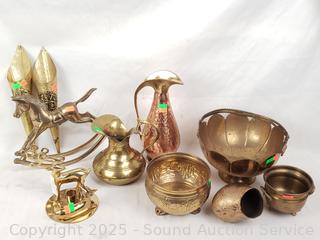 Assorted Copper & Brass Decor