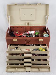 Plano 757 & Maxi-Mate 240 Tackle Boxes w/Some Fishing Tackle