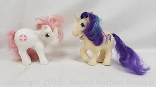 2 Vintage 1983Hasbro G1 My Little Pony Glory & Sundance Figures