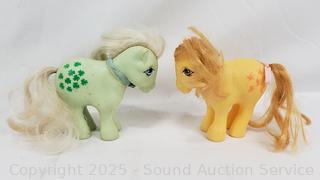2 Vintage 1982 Hasbro G1 My Little Pony Minty & Butterscotch Figures