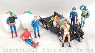 Assorted Vintage Superhero, Mork Figures