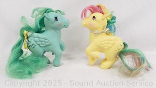 2 Vintage Hasbro 1983 G1 My Little Pony Skydancer & Medley Pony Figures