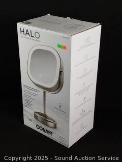 Conair Halo 1X/10X Magnification Rechargeable Makeup Mirror