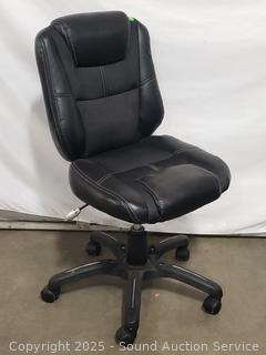 Black Faux Leather Office Chair