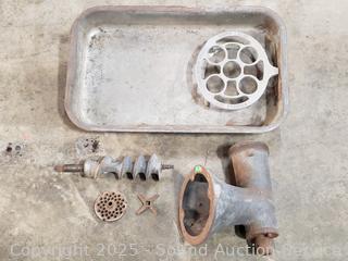 Commercial Meat Grinder & Drain Pan