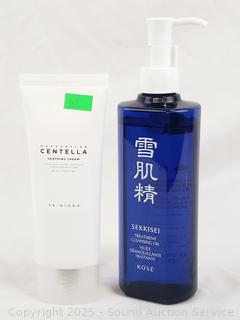 Madagascar Centella Soothing Cream & Sekkisei Treatment Cleansing Oil