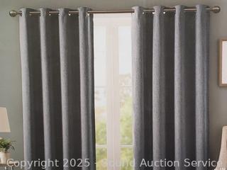 2 Sun Smart Blue 52" x 84" Grommet Panel Blackout Curtains
