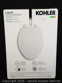 Kohler Layne Quiet Close White Elongated Toilet Seat