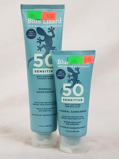 2 Blue Lizard SPF 50 Mineral Sunscreen