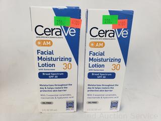 2 Cera Ve Facial SPF 30 Moisturizing Lotion