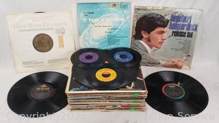 47ct Assorted 33 & 45 RPM Record Albums