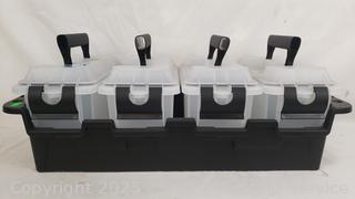 4 Organizer/Ammo Cans w/Tote Bin