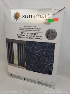 2 Sun Smart 52" x 84" Grommet Panel Blackout Curtains