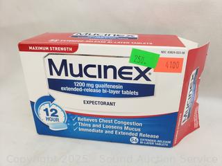 56pk Mucinex 1200mg Expectorant