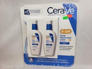 2 Cera Ve SPF 30 Facial Moisturizing Lotion