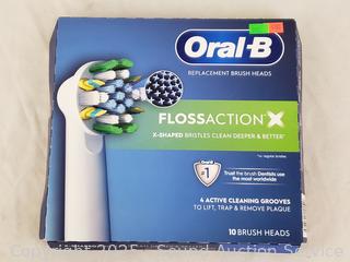10pk Oral-B Floss Action X Replacement Brush Heads