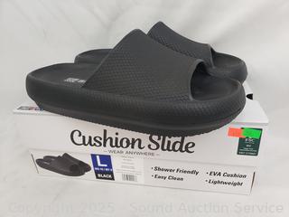 32 Degree Cool Black Memory Foam Sandals S:L,W9-10/M7-8