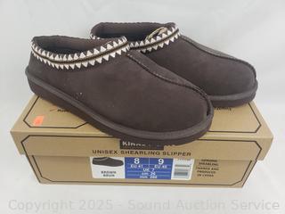 Kirkland Brown Unisex Shearling Slippers S:M8/W9