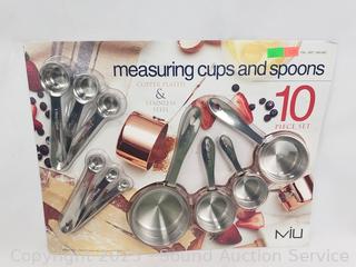 10pc Miu Copper & Stainless Measuring Cups & Spoons Set