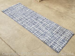 Mohawk Viking Blue/Lt. Gray 2ft x 6ft Runner Rug
