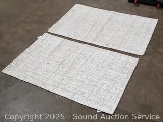 2 Calvin Klein Beige 29" x 47" Accent Rugs