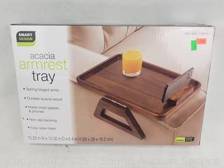 Smart Design Acacia Armrest Tray