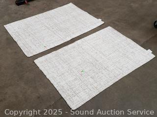 2 Calvin Klein Beige 29" x 47" Accent Rugs