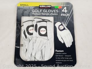 4pk Kirkland Premium Cabretta Leather Golf Gloves S:S