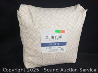 6pc South Point Queen Polyester Sheet Set