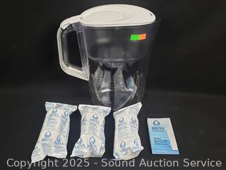 Brita 10-Cup Water Filter Pitcher w/3 Filters