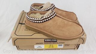 Kirkland Tan Unisex Shearling Slippers S:M6/W7